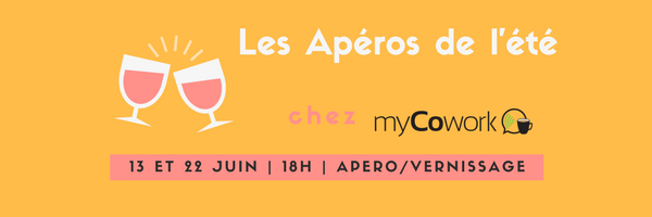 Les apéros de l'été chez myCowork Montorgueil - convivialité et découverte au cowork - apéro vernissage 1mois1expo