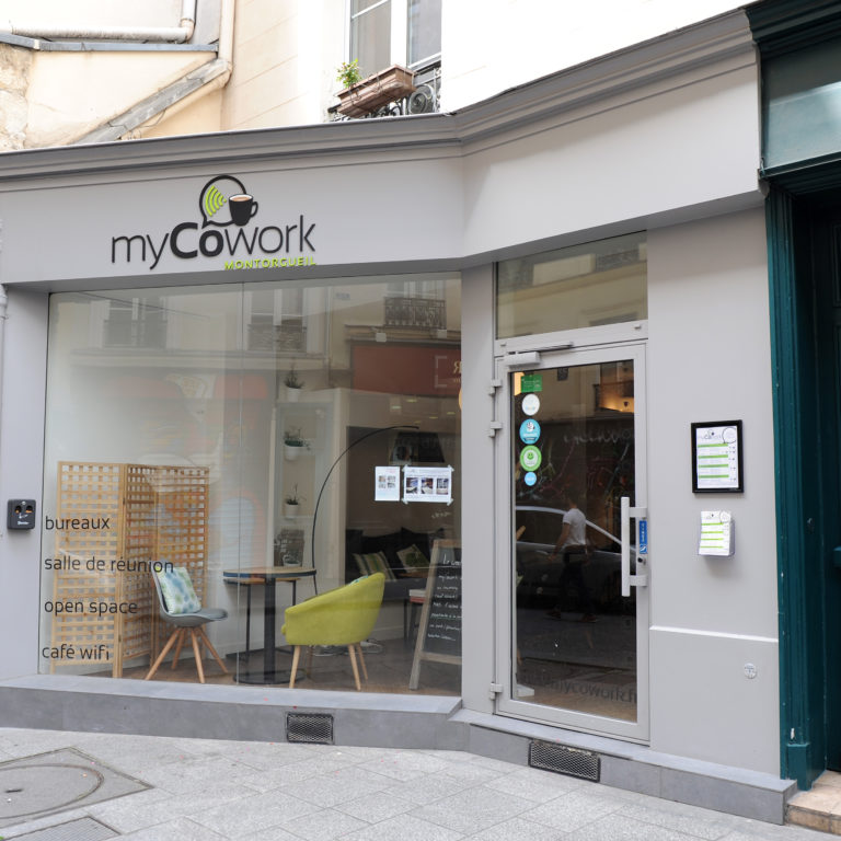 Vitrine myCowork Montorgueil Paris2 - espace de coworking Réaumur / Sentier