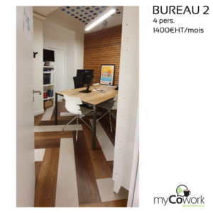 bureau privé 4 personnes en coworking chez myCowork Montorgueil - flexible - sans engagement - Paris2