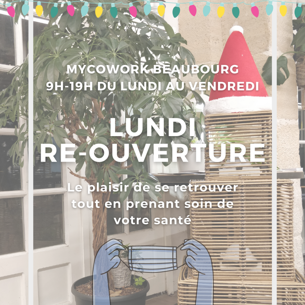 myCowork Beaubourg ré-ouvre le 30 novembre