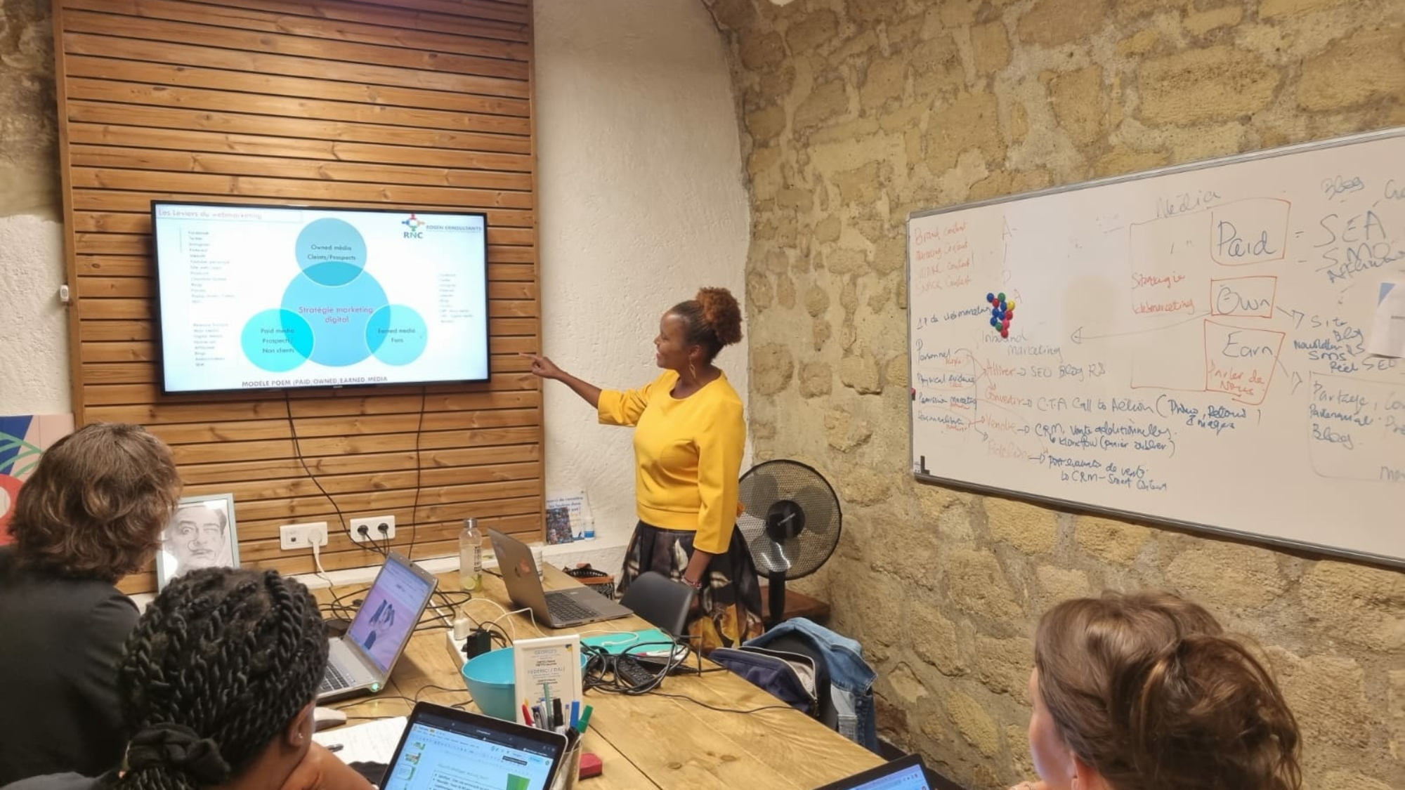 Formation Rosen Consultant en salle de réunion DALI - myCowork - Beaubourg le Maris - coworking Paris