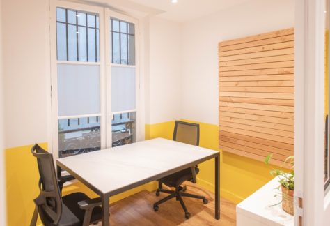 Bureau n°4 myCowork Montorgueil 2 bureau opéré Paris Sentier RDC lumière du jour