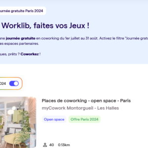 Offre JO - journée test - JO worklib - myCowork