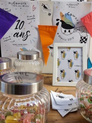 myCowork fête ses 10 ans bar à bonbon à Beaubourg et Montorgueil