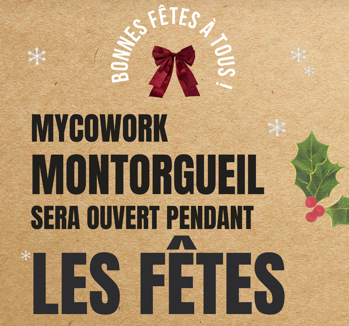myCowork est ouvert à Noël et vous accompagne si vous chercher un espace de coworking chaleureux pour terminer l'année en beauté à Paris centre.